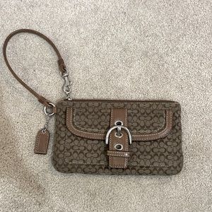 COACH - Brown/Khaki Wristlet